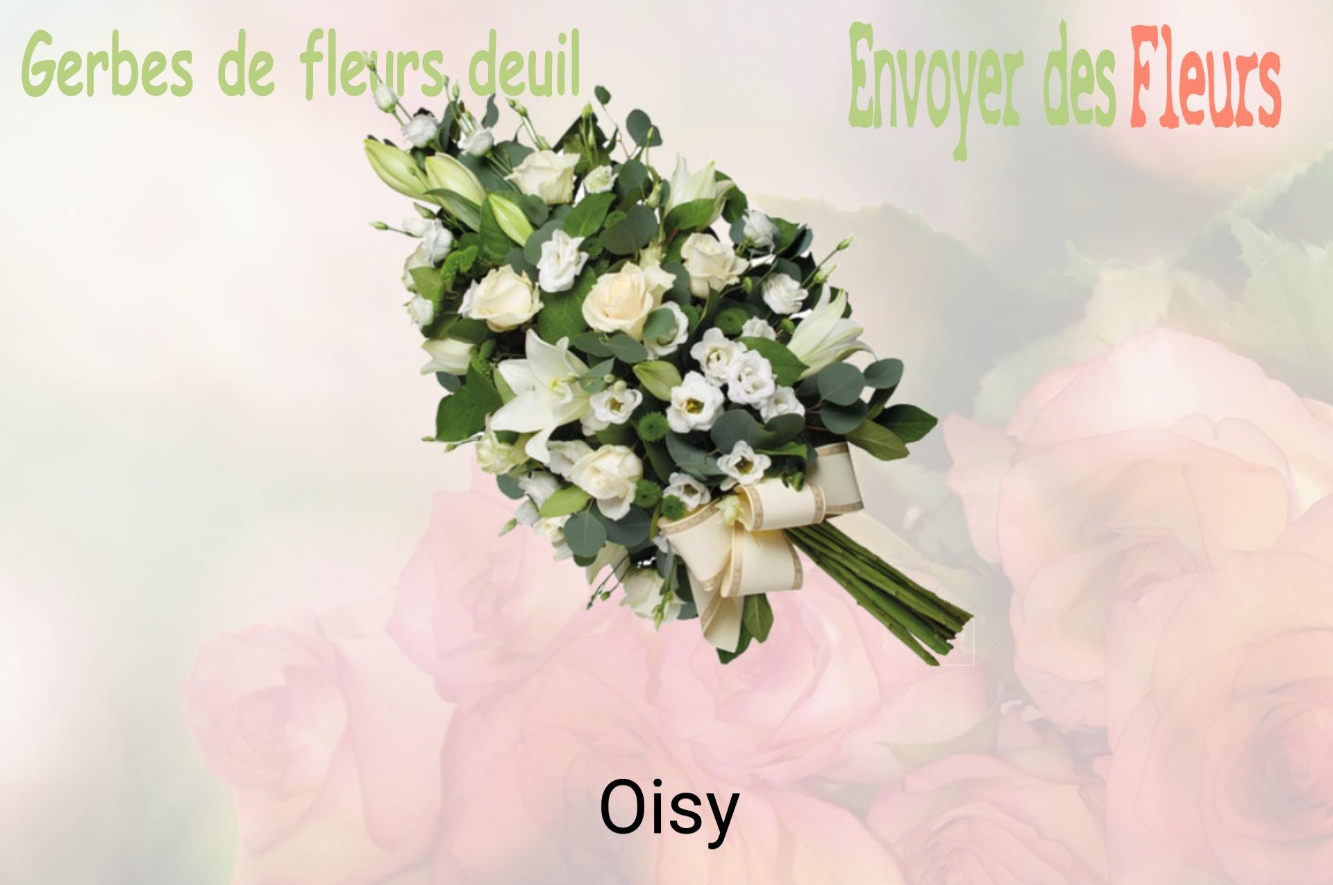 Gerbe de fleurs de deuil livrée à Oisy